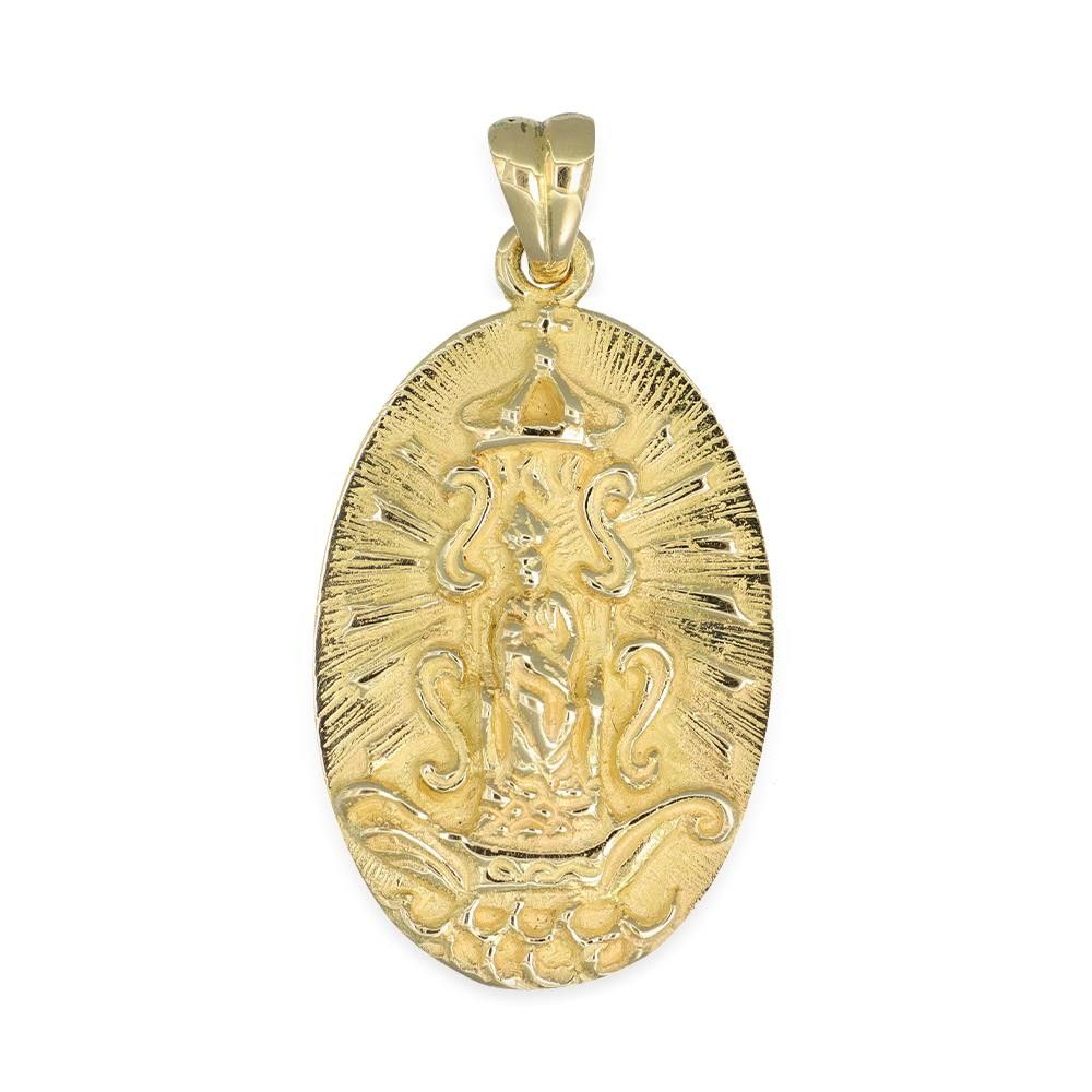 Ciondolo Madonna delle Grazie di Nettuno in Oro Giallo 18 Kt