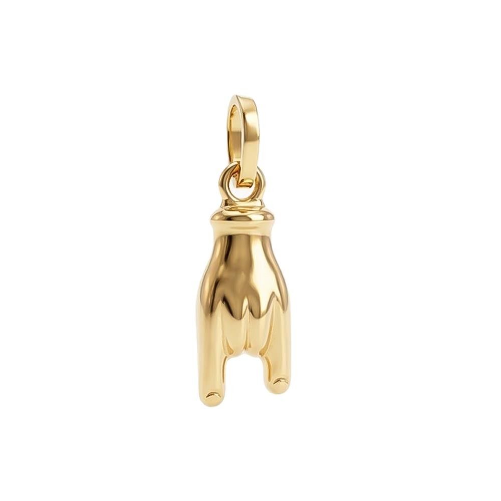 Ciondolo Mano Corna in Oro Giallo 18 Kt