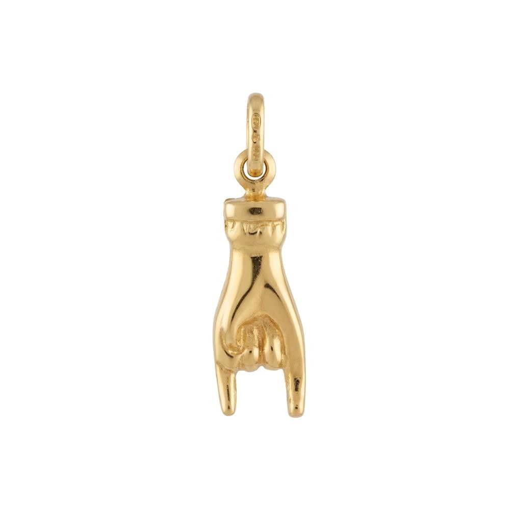 Ciondolo Mano Corna in Oro Giallo 18 Kt