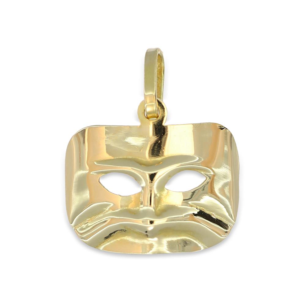 Ciondolo Maschera in Oro Giallo 18 Kt