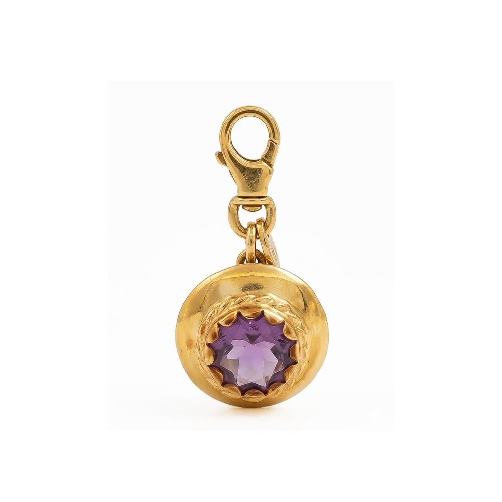 Ciondolo Mina con Pietre Colorate in Oro Giallo 18 Kt