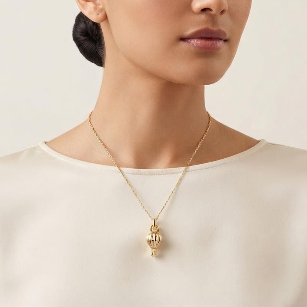 Ciondolo Mongolfiera in Oro Giallo 18 Kt