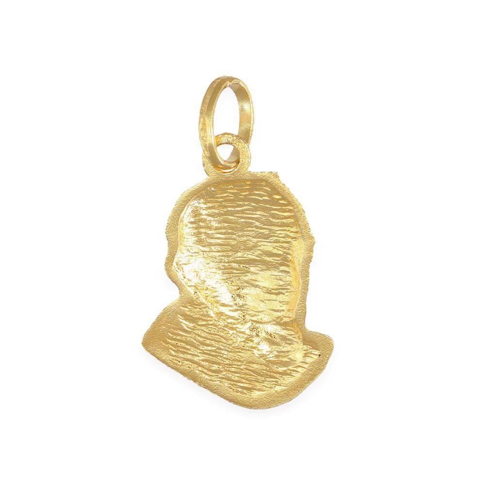 Ciondolo Padre Pio in Oro Giallo 18 Kt