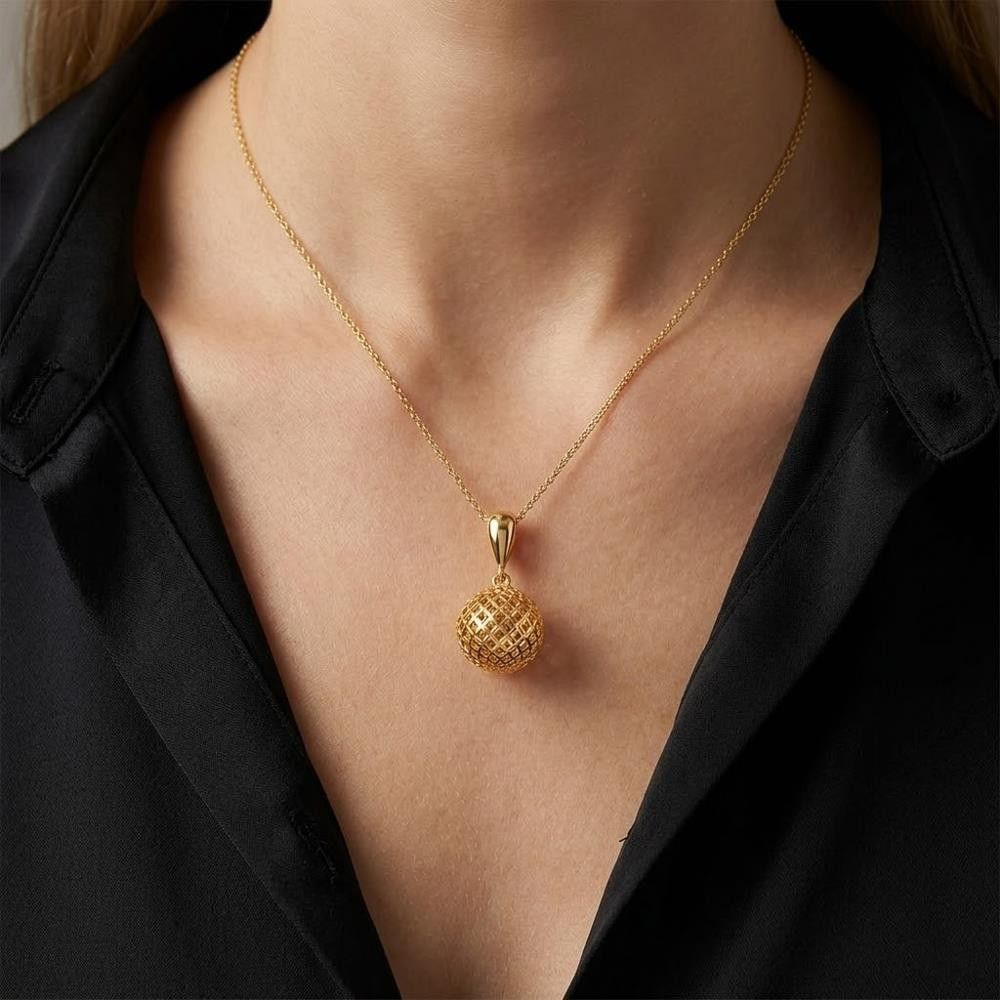 Ciondolo Pallina in Oro Giallo 18 Kt