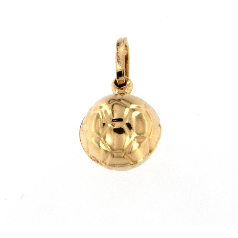 Ciondolo Pallone da Calcio in Oro Giallo 18 Kt