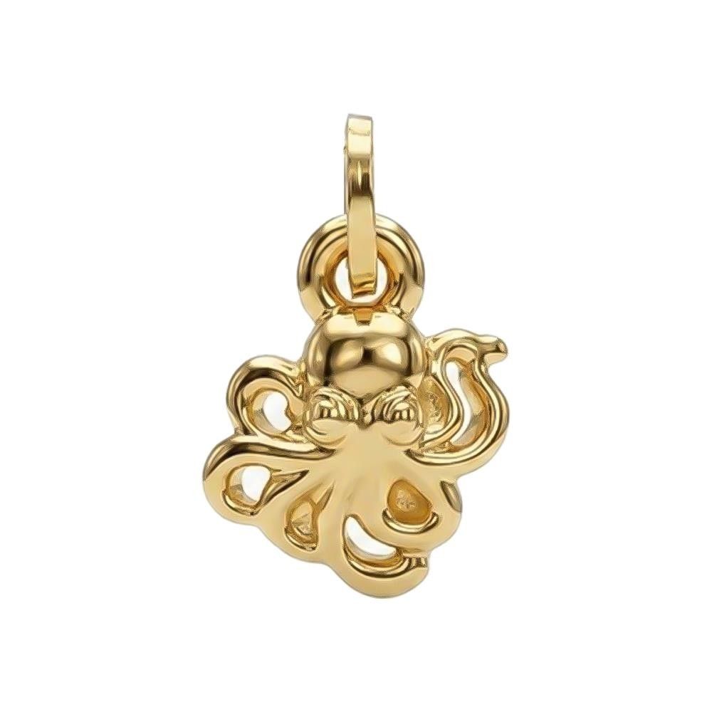 Ciondolo Polpo in Oro Giallo 18 Kt