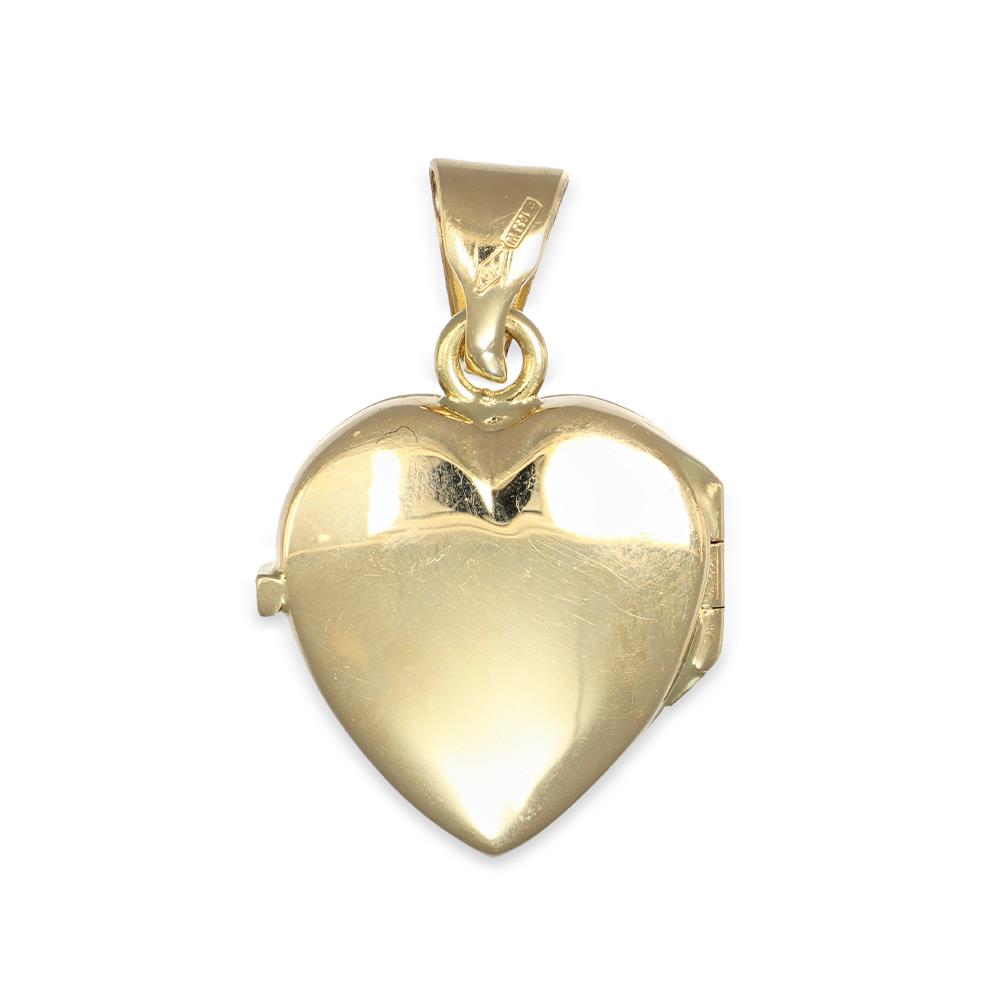 Ciondolo Portafoto Cuore in Oro Giallo 18 Kt