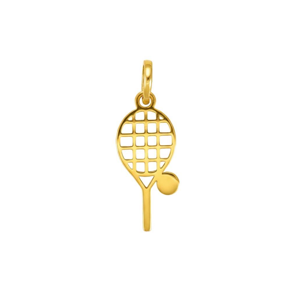 Ciondolo Racchetta da Tennis in Oro Giallo e Bianco 18 Kt