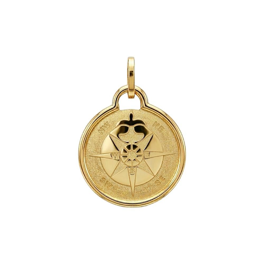 Ciondolo Rosa dei Venti in Oro Giallo 18 Kt