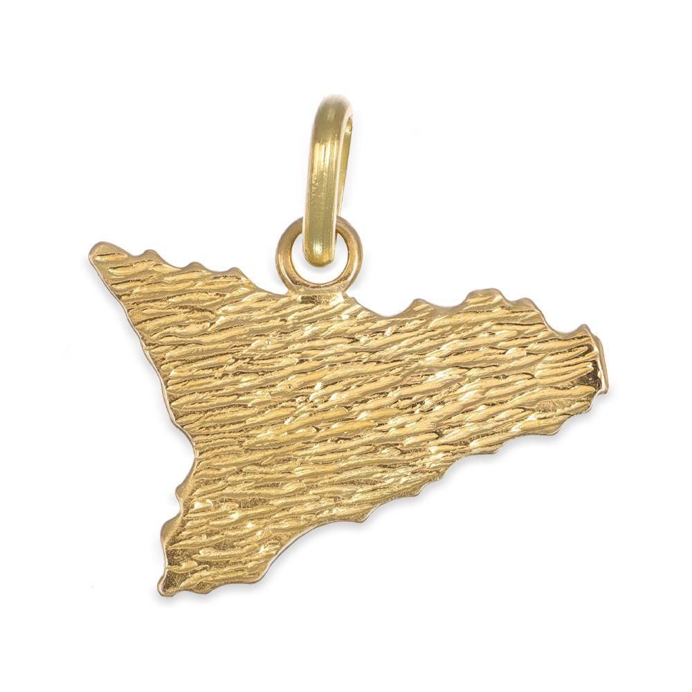 Ciondolo Sicilia in Oro Giallo 18 Kt