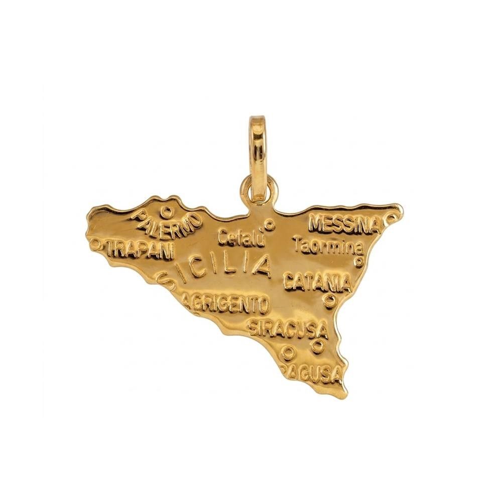Ciondolo Sicilia in Oro Giallo 18 Kt