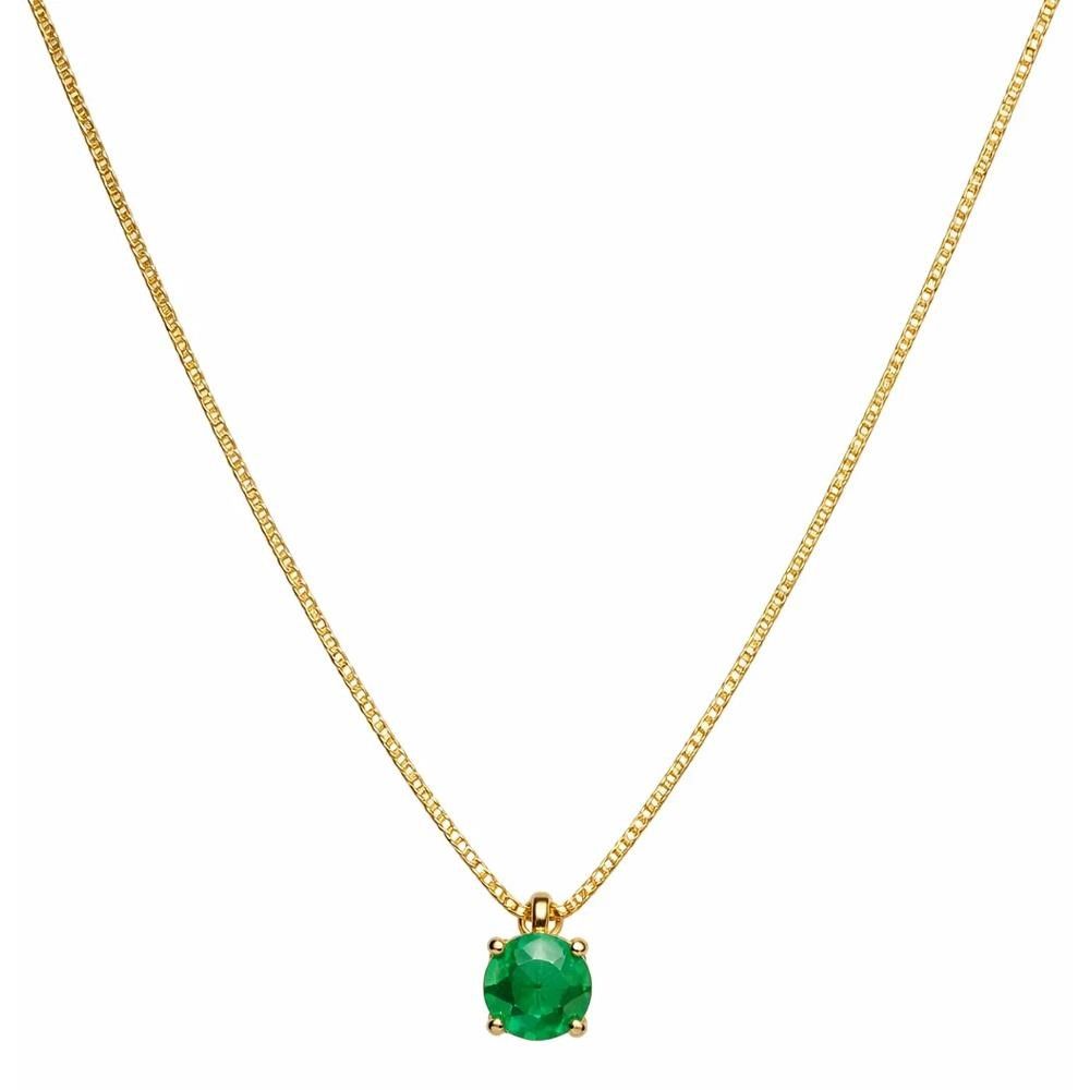 Collana Pendino in Oro Giallo 18 Kt e Smeraldo