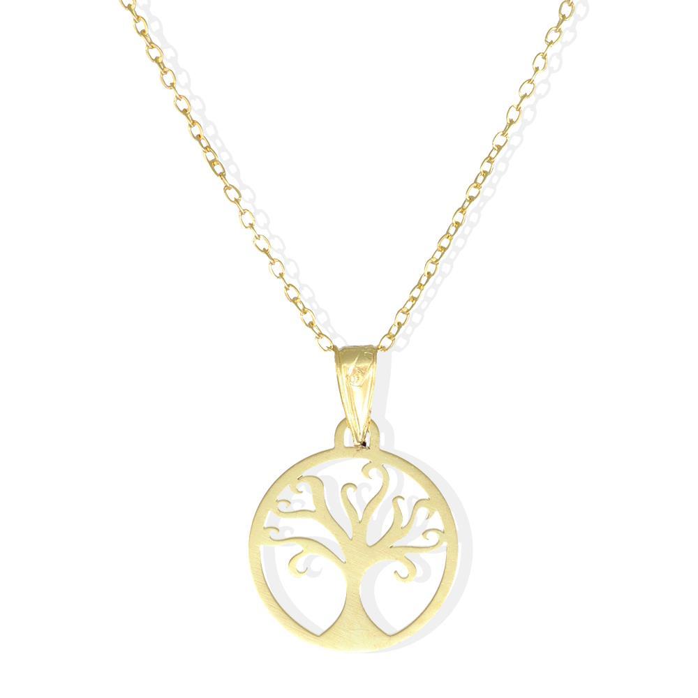 Collana Albero della Vita in Oro Giallo 18 Kt