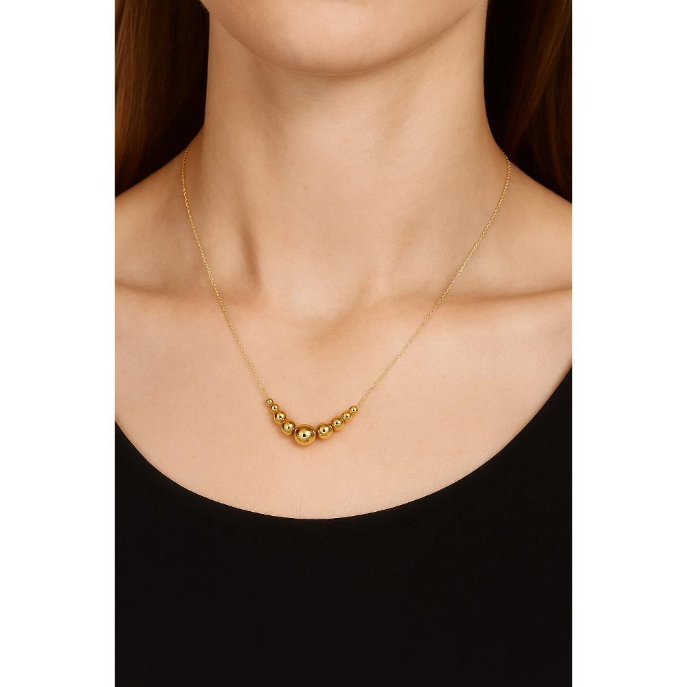 Collana Bollicine in Oro Giallo 18 Kt