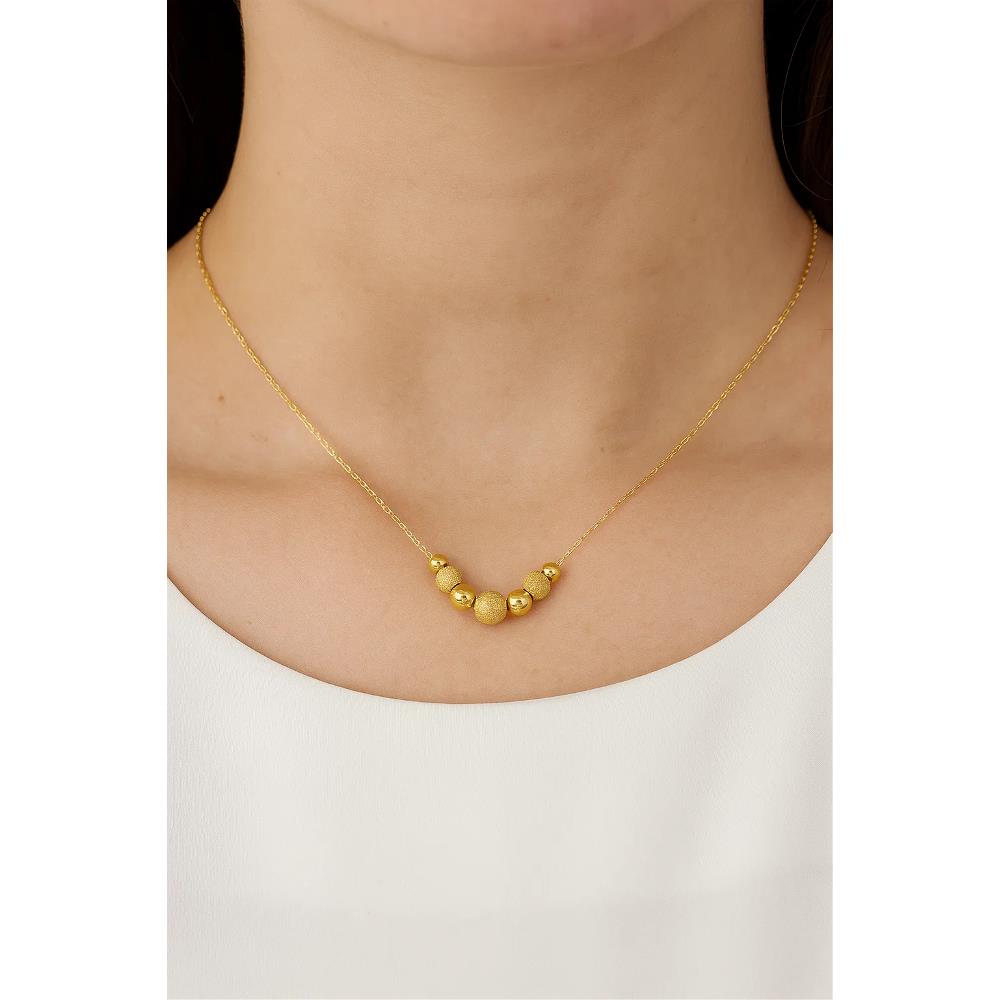 Collana Bollicine in Oro Giallo 18 Kt