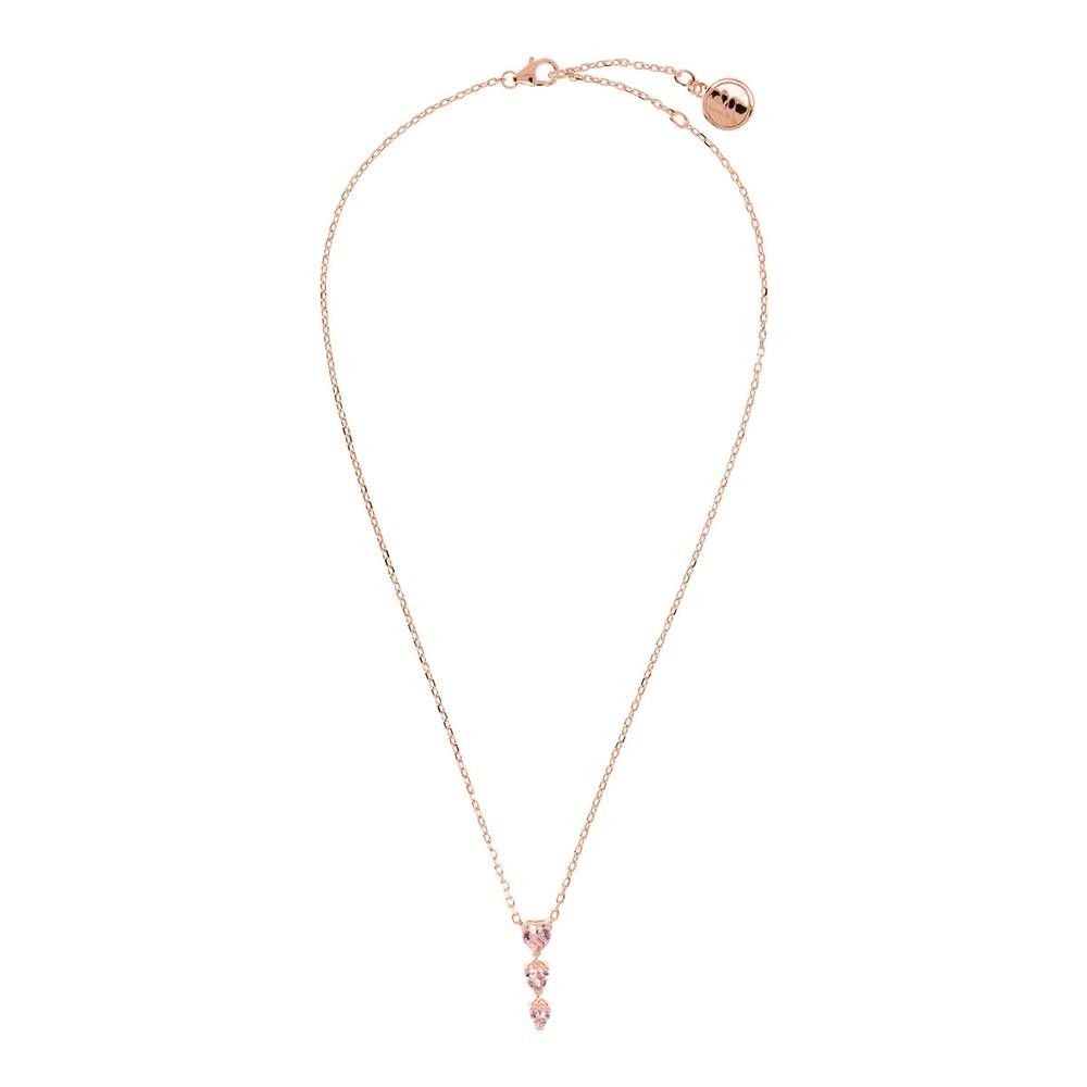 Collana Bronzallure Altissima Tre Cuori Graduati in Cubic Zirconia
