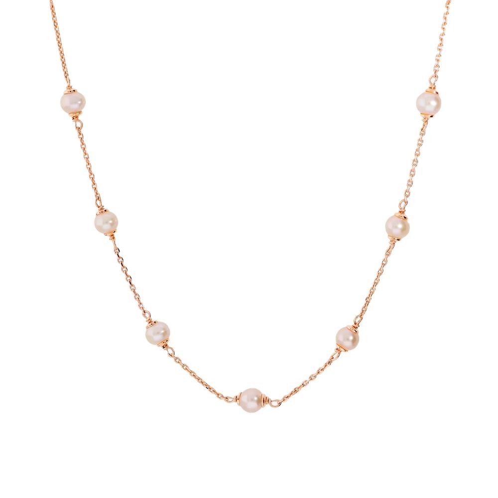 Collana Bronzallure con Perle Rosa d