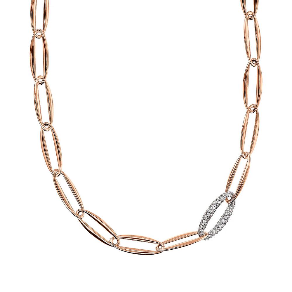 Collana Bronzallure Girocollo Maglie Marquise ed Elemento