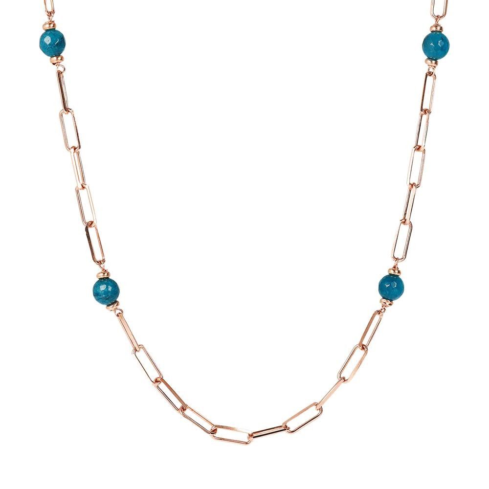 Collana Bronzallure Station con Catena Forzatina e Pietra Naturale
