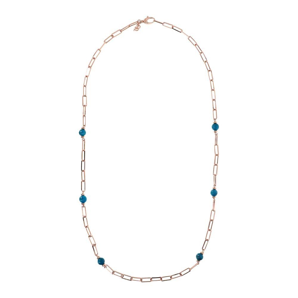 Collana Bronzallure Station con Catena Forzatina e Pietra Naturale