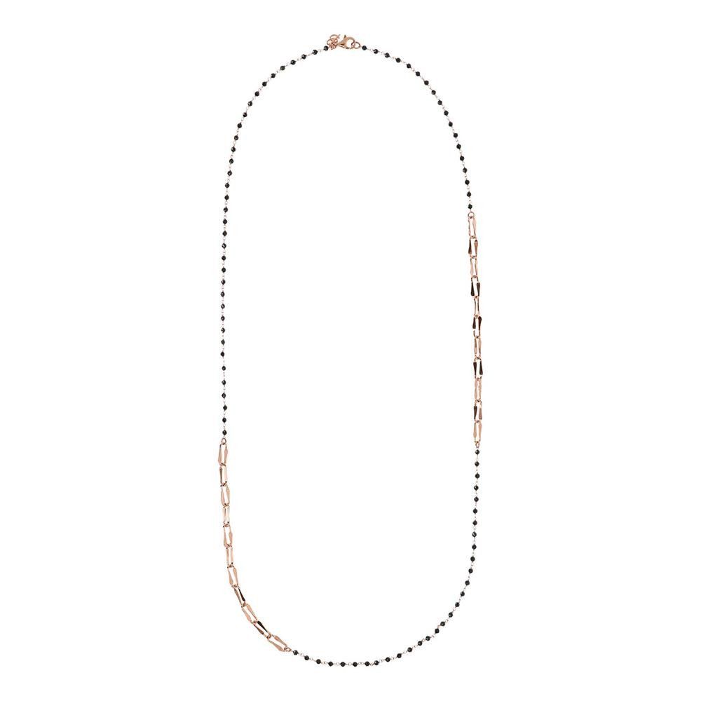 Collana Bronzallure Variegata lunga rosario e maglie simmetriche