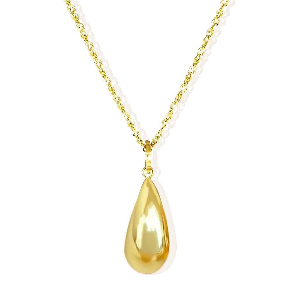 Collana con Goccia in Oro Giallo 18 Kt