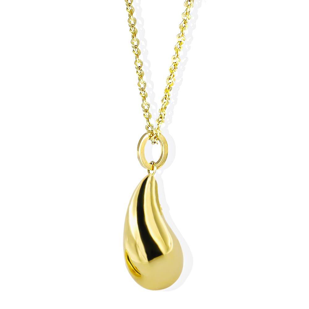 Collana con Goccia in Oro Giallo 18 Kt