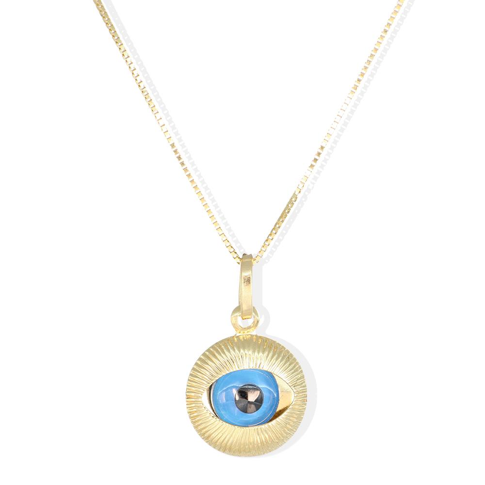 Collana con Occhio di Allah in Oro Giallo 18 Kt