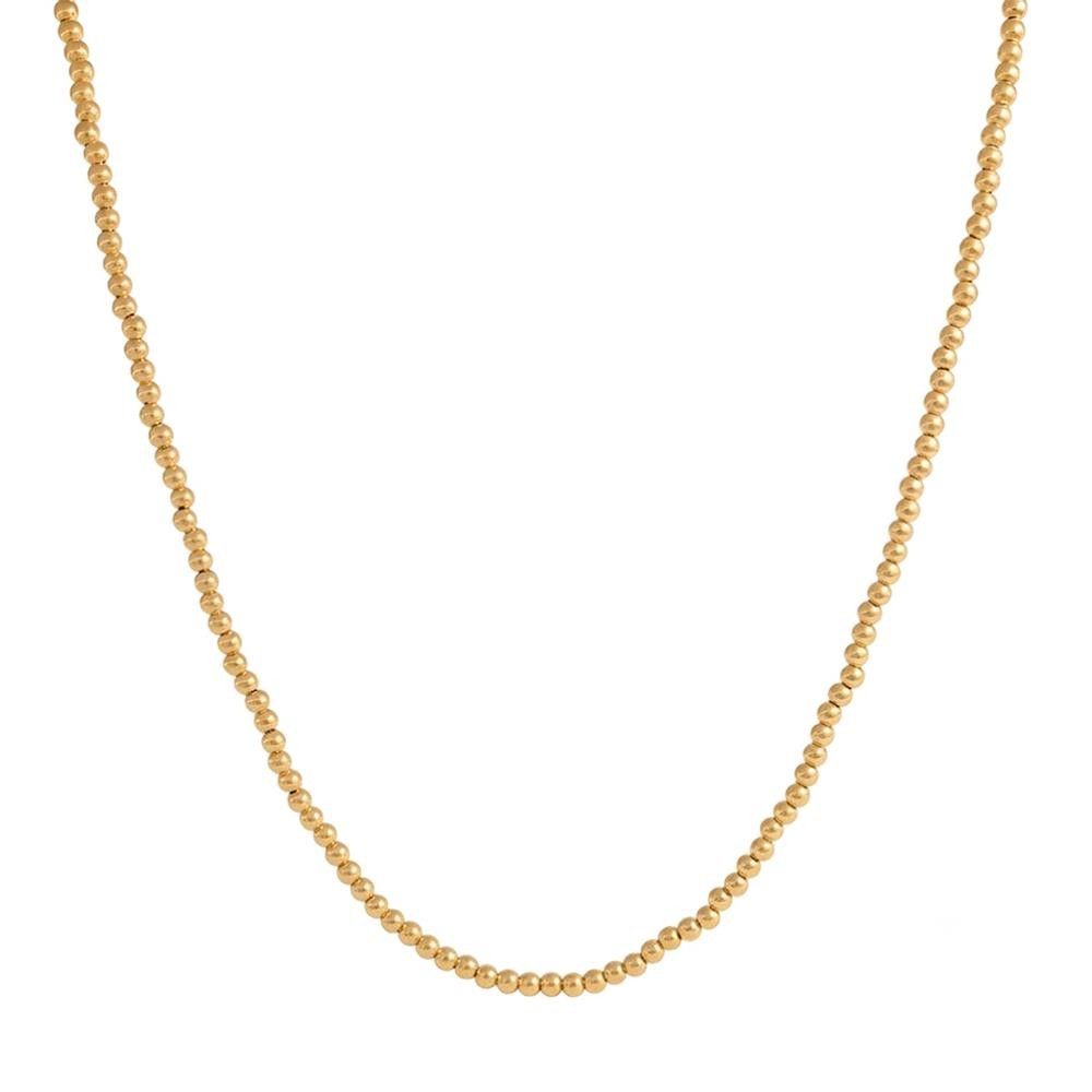 Collana con Perline in Oro Giallo 18 Kt