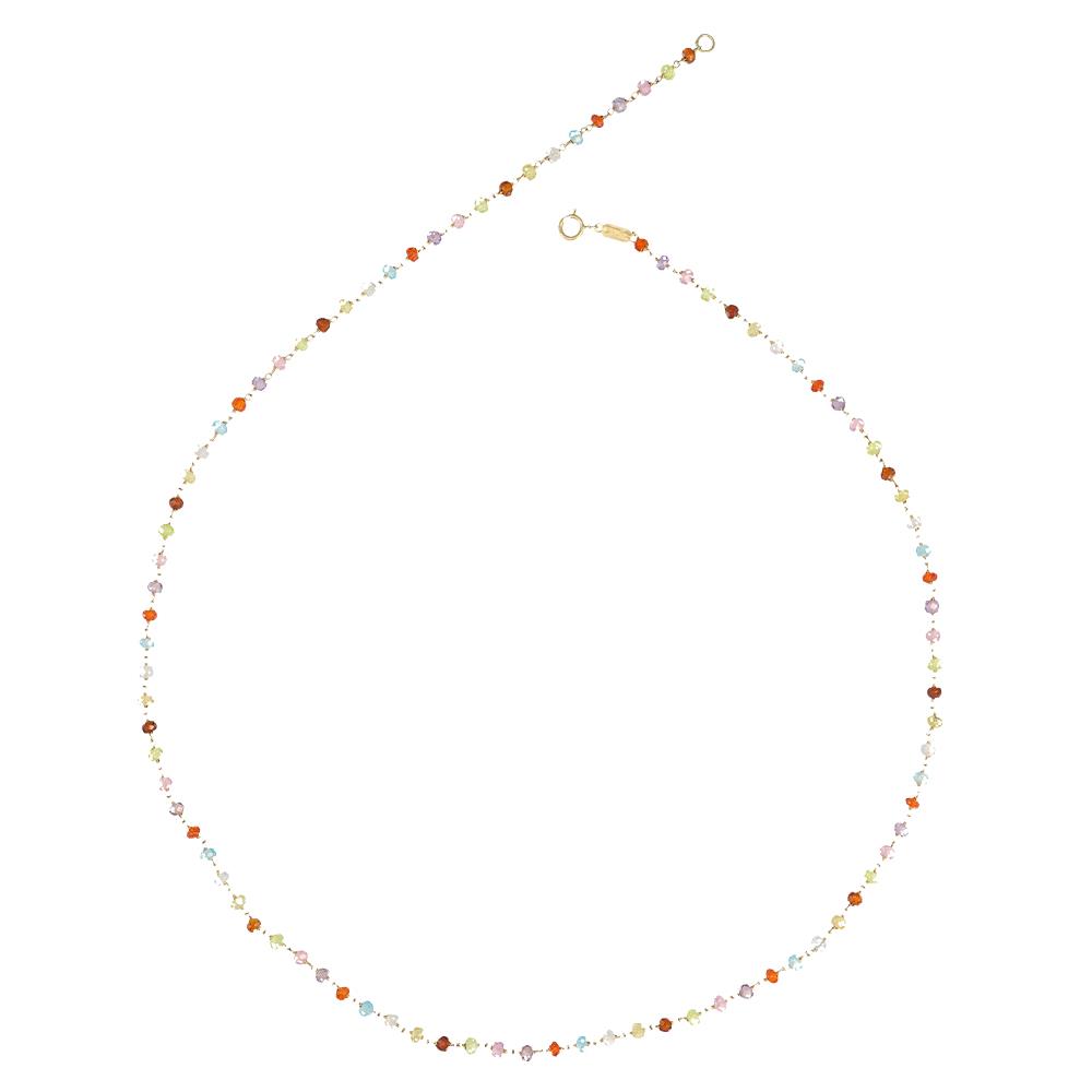Collana Con Pietre Idrotermali in Oro 18 Kt