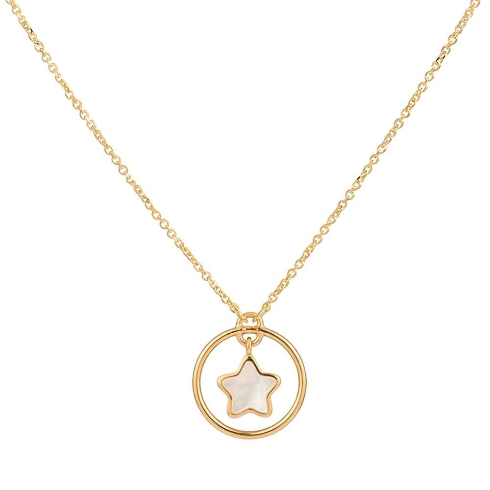 Collana con Stellina in Madreperla e Oro Giallo 18 Kt