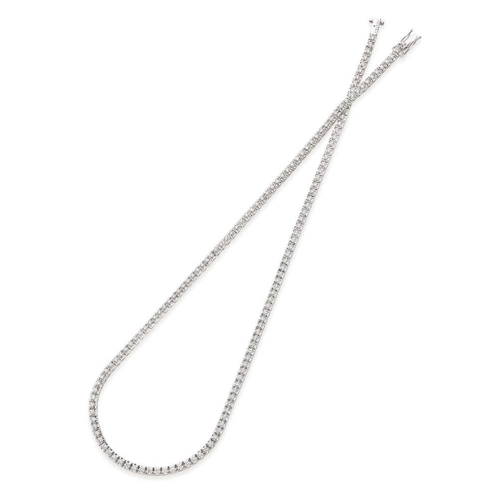 Collana Crieri Victoria Tennis In Oro Bianco E Diamanti