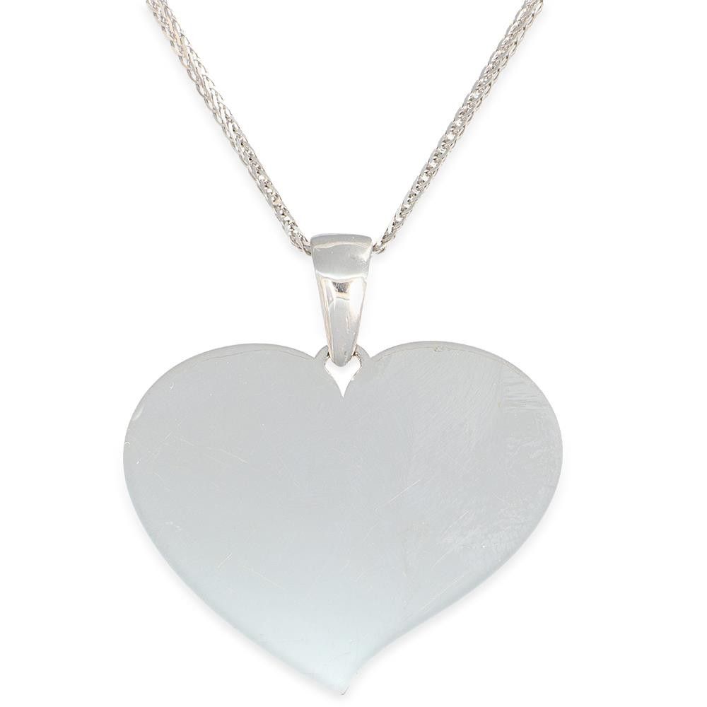 Collana Cuore in Oro Bianco 18 kt Personalizzabile