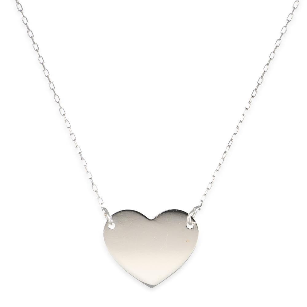 Collana Cuore in Oro Bianco 18 Kt