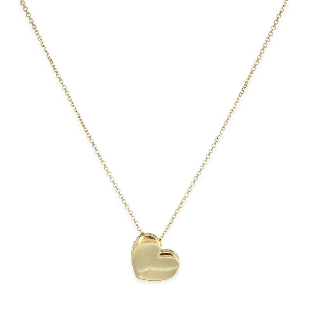 Collana Cuore in Oro Giallo 18 Kt