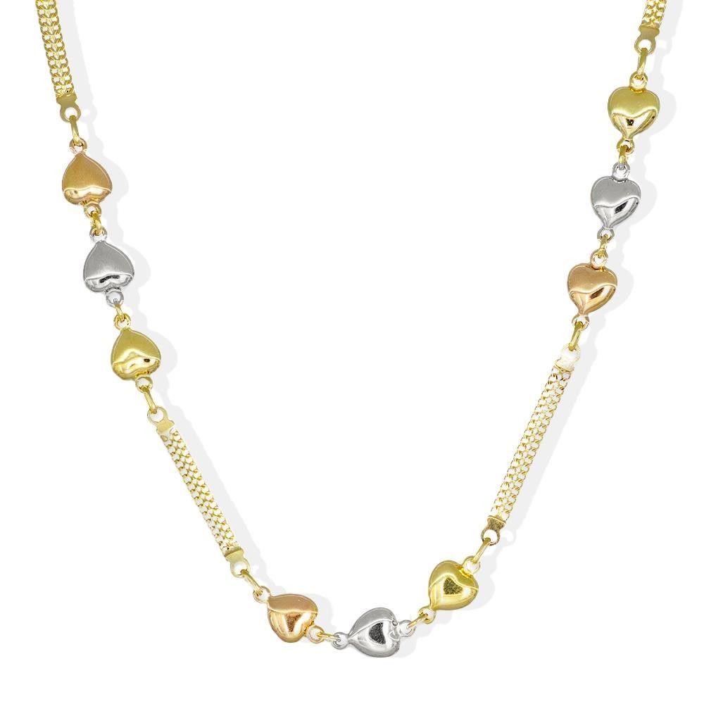 Collana Cuori in Oro 18 Kt