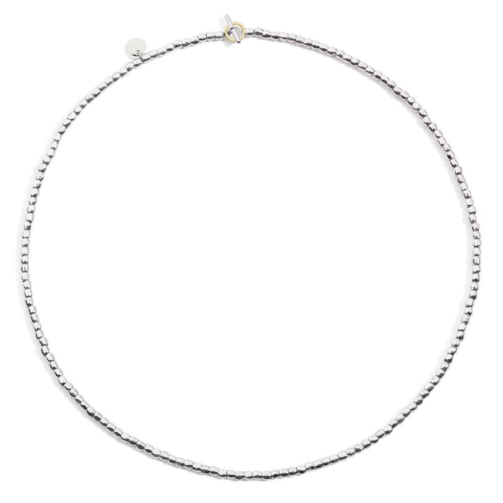 Collana Dodo Mini Granelli Argento