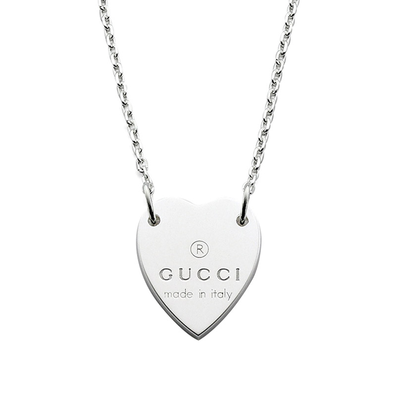 Collana Donna Gucci Trademark cuore argento