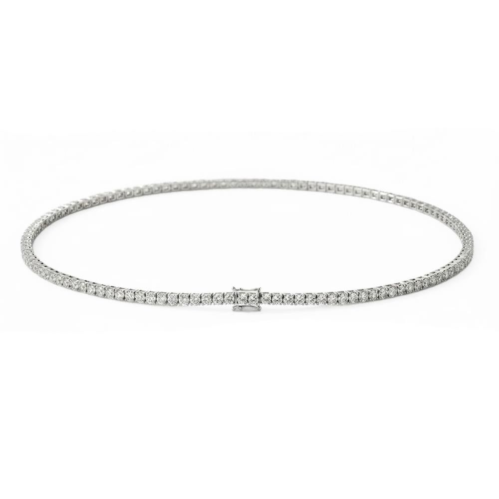 Collana Giorgio Visconti Tennis in Oro Bianco 18 Kt e Diamanti