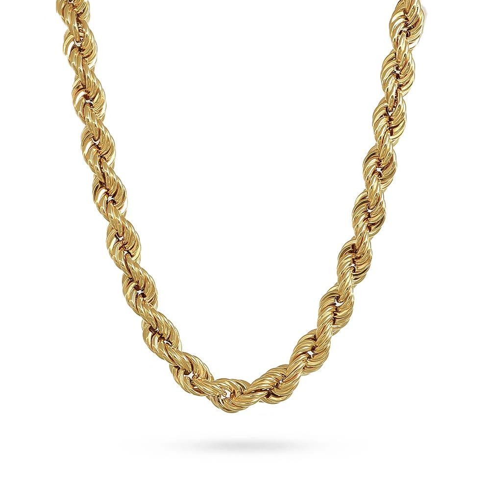 Collana Girocollo Torchon 50 cm in Oro Giallo 18 Kt