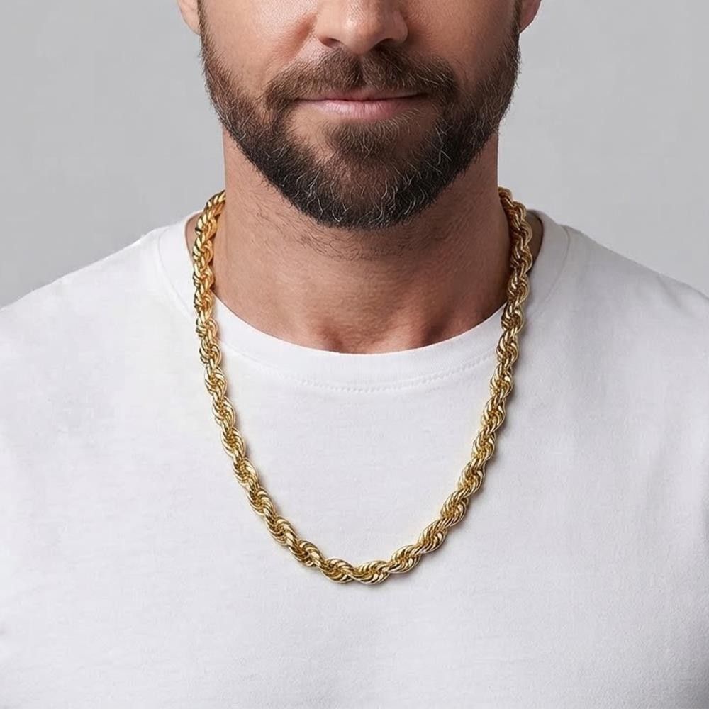 Collana Girocollo Torchon 50 cm in Oro Giallo 18 Kt