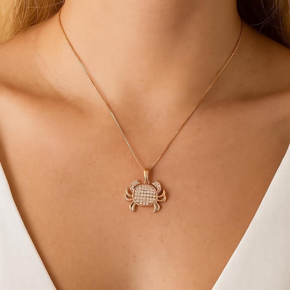 collana granchio oro rosa