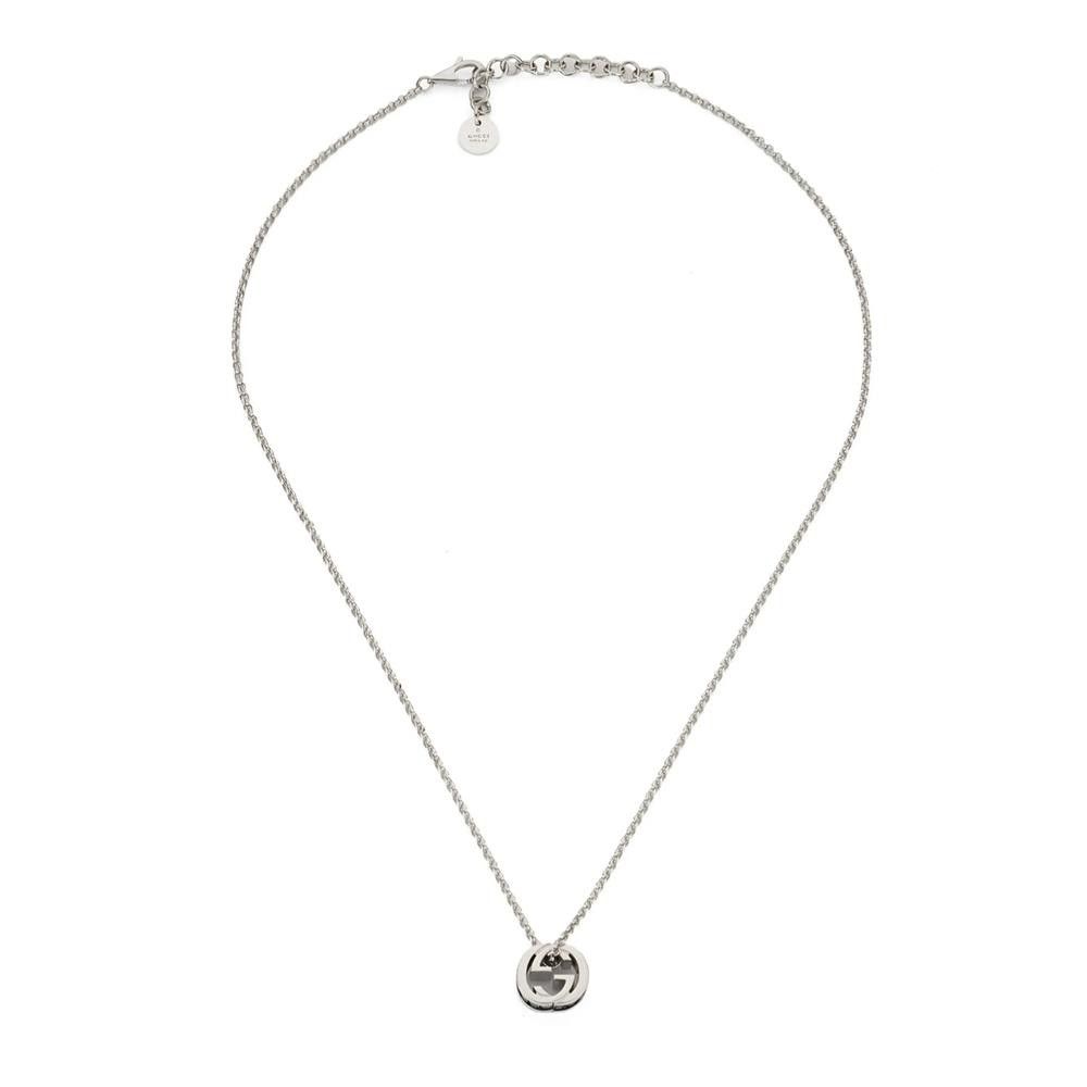 Collana Gucci Interlocking con pendente in cristallo