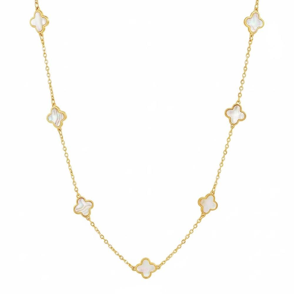 Collana in Oro Giallo 18 Kt e Madreperla