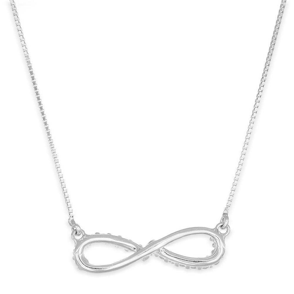 Collana Infinito in Oro Bianco 18 Kt