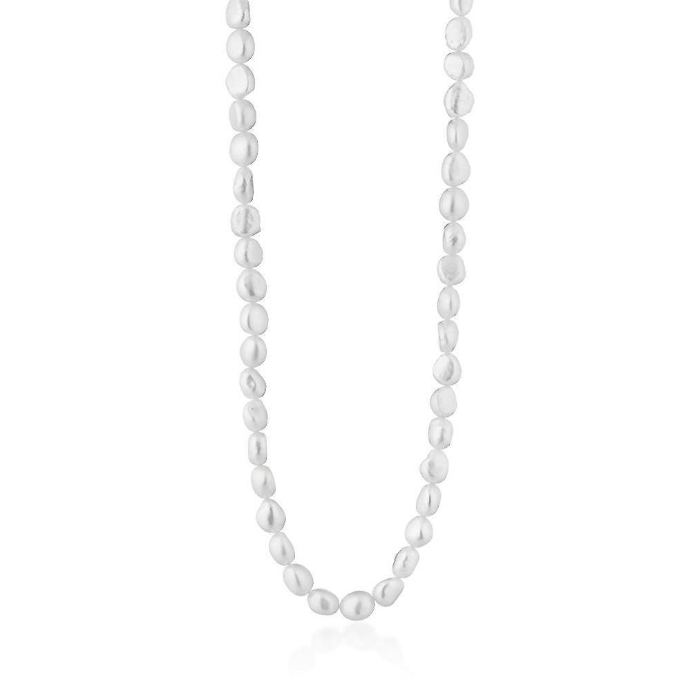 Collana Le Lune Barocca in Oro Bianco 18Kt ø PERLE mm 10/11 BQ