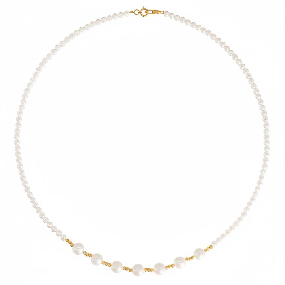Collana Le Lune Perle in Oro Giallo 18 Kt