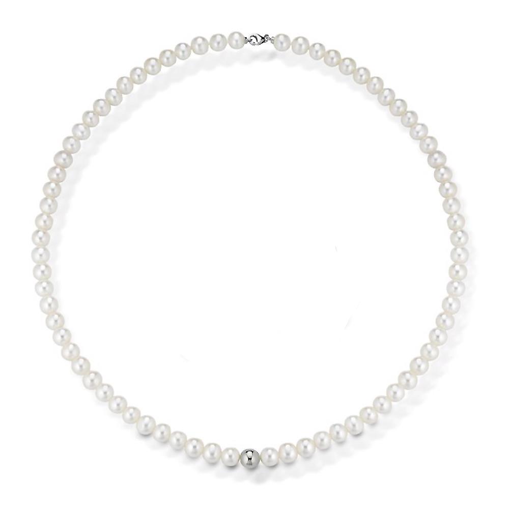 Collana Le Lune Young Con Elemento E Chiusura In Oro Bianco 18Kt