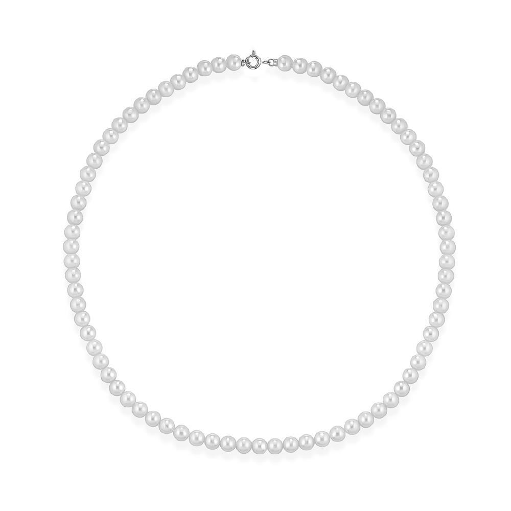 Collana Le lune Young in Oro Bianco 18 Kt e Perle Fresh Water