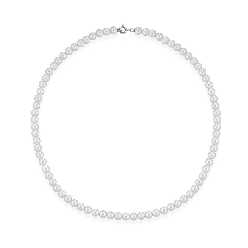 Collana Le lune Young in Oro Bianco 18 Kt e Perle